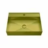 Tuscany® Marlee 19-5/8"W X 13-3/4"D Gold Rectangular Stainless Steel Vessel Sink | Modern Bathroom Upgrade