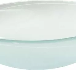 Tuscany® 16-1/2"W Frosted Round Glass Vessel Sink - Modern Bathroom Sink