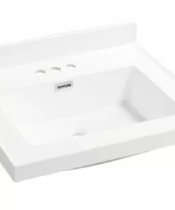 Tuscany® 25" x 22" White Square Vanity Top – Elegant Bathroom Upgrade