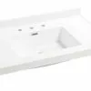 Tuscany® 37" X 22" White Square Vanity Top - Premium Bathroom Upgrade