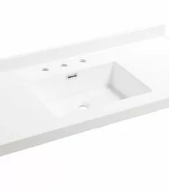 Tuscany® 49" X 22" White Square Vanity Top – Premium Bathroom Upgrade