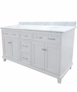 Tuscany® Addison 60"W Gray Vanity with Carrara Marble Top & Oval Undermount Bowls 8 Tuscany® Addison 60"W Gray Vanity with Carrara Marble Top & Oval Undermount Bowls -Tuscany Shop 60GRIGHT4