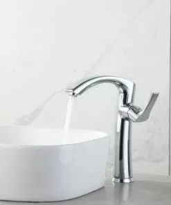 Tuscany® Esa™ One-Handle Polished Chrome Vessel Bathroom Faucet | Modern Design | Easy Installation -Tuscany Shop 6377071 IU RS