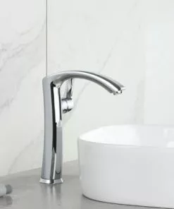 Tuscany® Esa™ One-Handle Polished Chrome Vessel Bathroom Faucet | Modern Design | Easy Installation -Tuscany Shop 6377071 SC LS