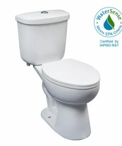 Tuscany® Michigan 2-Piece White Tall Elongated Toilet – Comfort Height Design for Bathroom Elegance