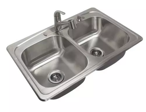 Tuscany® Whitemore All-in-One Drop-In 33" Stainless Steel 4-Hole Double Bowl Kitchen Sink 9 Tuscany® Whitemore All-in-One Drop-In 33" Stainless Steel 4-Hole Double Bowl Kitchen Sink - Image 9