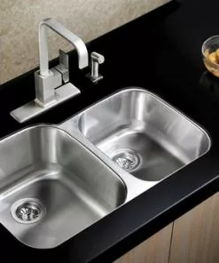 Tuscany® Undermount 31" Stainless Steel Double Bowl Kitchen Sink - Durable & Stylish Design -Tuscany Shop 6720511 Scene 01