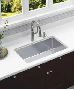 Tuscany® Woodhill Undermount 31" Stainless Steel Single Bowl Kitchen Sink - Durable & Stylish -Tuscany Shop 6720513 UM SC LS