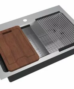 Tuscany® Northchase™ 33" Stainless Steel Dual Mount Single Bowl Kitchen Sink - Durable and Stylish