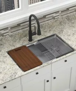 Tuscany® Northchase™ 33" Stainless Steel Dual Mount Single Bowl Kitchen Sink - Durable and Stylish -Tuscany Shop 6720812 UM SC LS