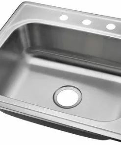 Tuscany Drop-In 25" Stainless Steel 4-Hole Single Bowl Kitchen Sink 6 Tuscany Drop-In 25" Stainless Steel 4-Hole Single Bowl Kitchen Sink -Tuscany Shop 6724101 Right Side View 0404