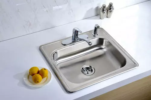 Tuscany Drop-In 25" Stainless Steel 4-Hole Single Bowl Kitchen Sink 4 Tuscany Drop-In 25" Stainless Steel 4-Hole Single Bowl Kitchen Sink - Image 4