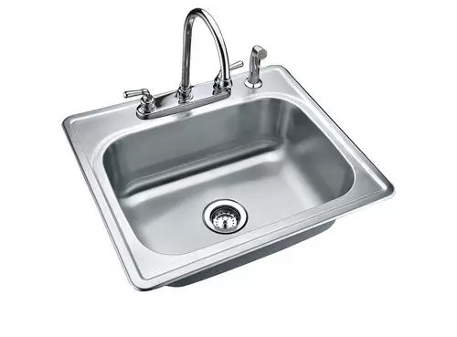 Tuscany® Drop-In 25" Stainless Steel 4-Hole Single Bowl Kitchen Sink - Durable & Stylish 4 Tuscany® Drop-In 25" Stainless Steel 4-Hole Single Bowl Kitchen Sink - Durable & Stylish - Image 4