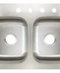 Tuscany® Dual Mount 33" Stainless Steel 4-Hole Double Bowl Kitchen Sink - Durable & Stylish -Tuscany Shop 6724119 Master Image