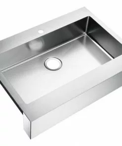 Tuscany® Bucklin Farmhouse/Apron Front 33" Stainless Steel Single Bowl Kitchen Sink