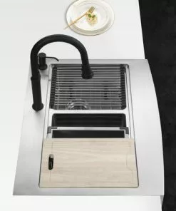 Tuscany™ Acadian Farmhouse 33" Stainless Steel Double Bowl Apron Front Kitchen Sink 15 Tuscany™ Acadian Farmhouse 33" Stainless Steel Double Bowl Apron Front Kitchen Sink -Tuscany Shop 6724138 Scene 4