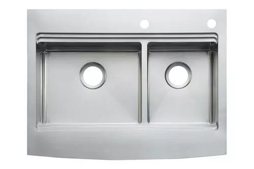 Tuscany™ Acadian Farmhouse 33" Stainless Steel Double Bowl Apron Front Kitchen Sink 3 Tuscany™ Acadian Farmhouse 33" Stainless Steel Double Bowl Apron Front Kitchen Sink - Image 3