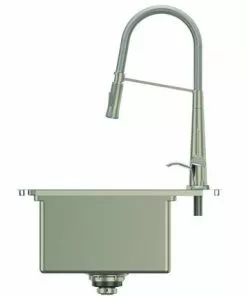 Tuscany Acadian 33" Stainless Steel 4-Hole Single Bowl Kitchen Sink, Dual Mount Design 15 Tuscany Acadian 33" Stainless Steel 4-Hole Single Bowl Kitchen Sink, Dual Mount Design -Tuscany Shop 6724140 Right Side View