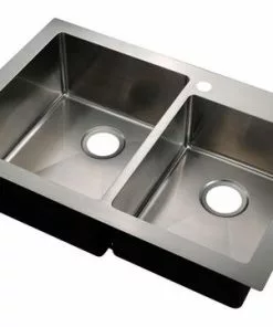 Tuscany® Volk All-in-One Dual Mount 33" Stainless Steel 2-Hole Double Bowl Kitchen Sink -Tuscany Shop 6724160 Master