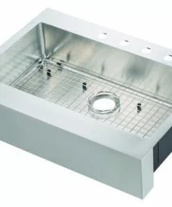 Tuscany® Retrofit Farmhouse/Apron Front 33" Stainless Steel Single Bowl Kitchen Sink | Durable & Stylish