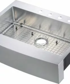 Tuscany® Retrofit Farmhouse/Apron Front 33" Stainless Steel Single Bowl Kitchen Sink – Durable & Stylish -Tuscany Shop 6724166 Front 1
