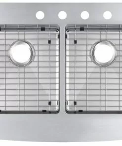 Tuscany® Retrofit Farmhouse/Apron Front 33" Stainless Steel Double Bowl Kitchen Sink -Tuscany Shop 6724167 Top