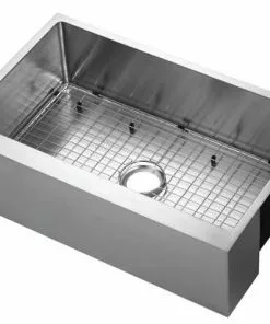 Tuscany® 33" Stainless Steel Farmhouse Single Bowl Kitchen Sink - Apron Front Design