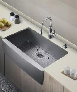 Tuscany® Farmhouse/Apron Front 36" Stainless Steel Single Bowl Kitchen Sink – Durable & Stylish 5 Tuscany® Farmhouse/Apron Front 36" Stainless Steel Single Bowl Kitchen Sink – Durable & Stylish -Tuscany Shop 6724182 scene 01