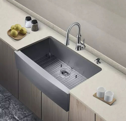 Tuscany® Farmhouse/Apron Front 36" Stainless Steel Single Bowl Kitchen Sink – Durable & Stylish 3 Tuscany® Farmhouse/Apron Front 36" Stainless Steel Single Bowl Kitchen Sink – Durable & Stylish - Image 3