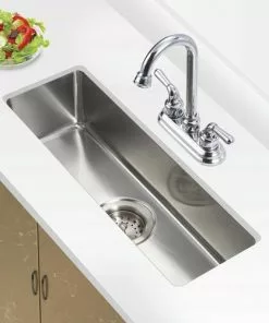 Tuscany® 23" Undermount Stainless Steel Single Bowl Bar/Prep Sink - Durable & Stylish -Tuscany Shop 6724191 anglenogridinuse PRINT