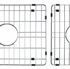 Tuscany® Acadian 60/40 Stainless Kitchen Sink Grids - 2 Count | Durable & Stylish Sink Accessories