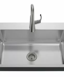 Tuscany® Northville 33" Stainless Steel Single Bowl Kitchen Sink | All-in-One Dual Mount Design 15 Tuscany® Northville 33" Stainless Steel Single Bowl Kitchen Sink | All-in-One Dual Mount Design -Tuscany Shop 6724323 DM FV