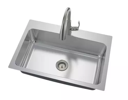 Tuscany® Northville 33" Stainless Steel Single Bowl Kitchen Sink | All-in-One Dual Mount Design 10 Tuscany® Northville 33" Stainless Steel Single Bowl Kitchen Sink | All-in-One Dual Mount Design - Image 10