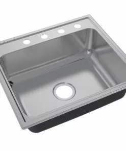 Tuscany® Baytown Drop-In 25" Stainless Steel 4-Hole Single Bowl Kitchen Sink