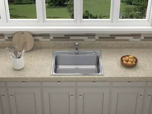 Tuscany® Baytown Drop-In 25" Stainless Steel 4-Hole Single Bowl Kitchen Sink 4 Tuscany® Baytown Drop-In 25" Stainless Steel 4-Hole Single Bowl Kitchen Sink - Image 4