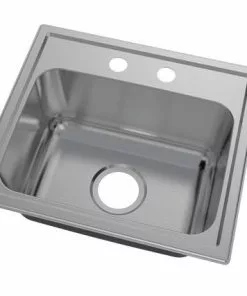 Tuscany® Baytown Drop-In 15" Stainless Steel 2-Hole Single Bowl Bar Sink - Durable & Stylish Kitchen Sink -Tuscany Shop 6724339 TM SRS