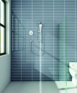 Tuscany® Forden One-Handle 3-Spray Polished Chrome Shower Faucet with Slide Bar & Handheld Shower - Modern Bathroom Upgrade 19 Tuscany® Forden One-Handle 3-Spray Polished Chrome Shower Faucet with Slide Bar & Handheld Shower - Modern Bathroom Upgrade -Tuscany Shop 673 6197 Scene Front 300 CMYK In Use