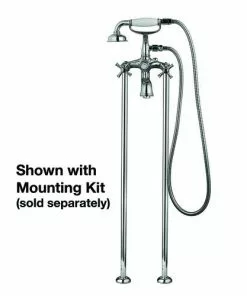 Tuscany® Victoria Polished Chrome Freestanding Bathtub Faucet with Handheld Shower - Deck/Wall Mount -Tuscany Shop 673 6249 SF mountingkit