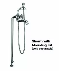 Tuscany® Victoria Polished Chrome Freestanding Bathtub Faucet with Handheld Shower - Deck/Wall Mount -Tuscany Shop 673 6249Lmountingkit