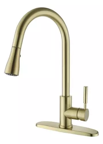 Tuscany® Viola® One-Handle Matte Gold Kitchen Faucet - Modern & Elegant 2 Tuscany® Viola® One-Handle Matte Gold Kitchen Faucet - Modern & Elegant - Image 2