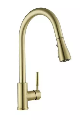 Tuscany® Viola® One-Handle Matte Gold Kitchen Faucet - Modern & Elegant 3 Tuscany® Viola® One-Handle Matte Gold Kitchen Faucet - Modern & Elegant - Image 3