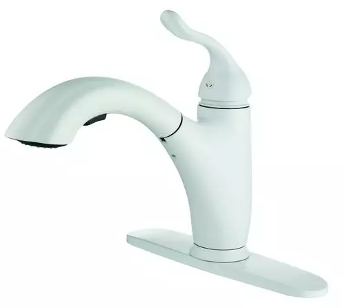 Tuscany® Brooksville™ One-Handle Pull-Out White Kitchen Faucet - Sleek Design & Durable Finish 6 Tuscany® Brooksville™ One-Handle Pull-Out White Kitchen Faucet - Sleek Design & Durable Finish - Image 6