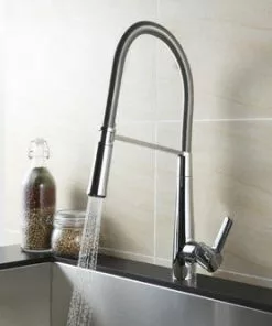 Tuscany® Acadian™ One-Handle Pull-Down Polished Chrome Kitchen Faucet - Modern & Durable -Tuscany Shop 6736053 Scene 02