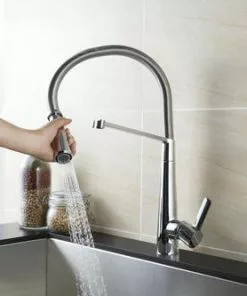 Tuscany® Acadian™ One-Handle Pull-Down Polished Chrome Kitchen Faucet - Modern & Durable -Tuscany Shop 6736053 Scene 03