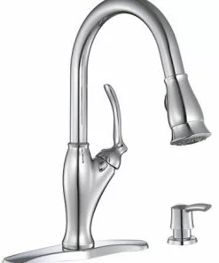 Tuscany® Jensen™ One-Handle Pull-Down Polished Chrome Kitchen Faucet - Modern & Durable