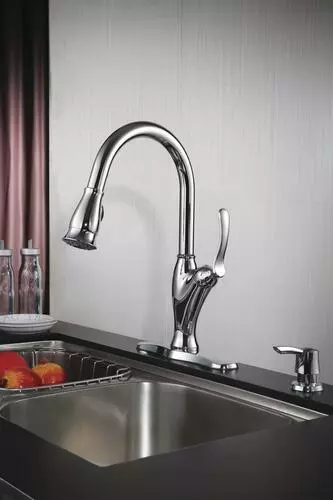 Tuscany® Jensen™ One-Handle Pull-Down Polished Chrome Kitchen Faucet - Modern & Durable 3 Tuscany® Jensen™ One-Handle Pull-Down Polished Chrome Kitchen Faucet - Modern & Durable - Image 3