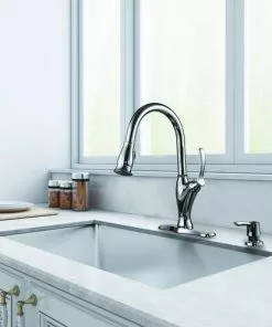 Tuscany® Jensen™ One-Handle Pull-Down Polished Chrome Kitchen Faucet - Modern & Durable 10 Tuscany® Jensen™ One-Handle Pull-Down Polished Chrome Kitchen Faucet - Modern & Durable -Tuscany Shop 6736056 Scene 3