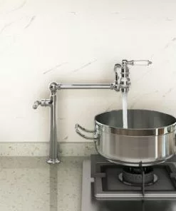 Tuscany® Winterset Two-Handle Polished Chrome Pot Filler Faucet - Premium Kitchen Faucet -Tuscany Shop 6736086 Scene