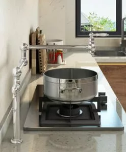 Tuscany® Winterset Two-Handle Polished Chrome Pot Filler Faucet - Premium Kitchen Faucet -Tuscany Shop 6736086 Scene 5