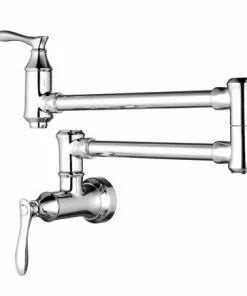 Tuscany® Marianna™ Polished Chrome Wall-Mount Cold Water Pot Filler Faucet for Kitchen -Tuscany Shop 6736095 45 Right Side View
